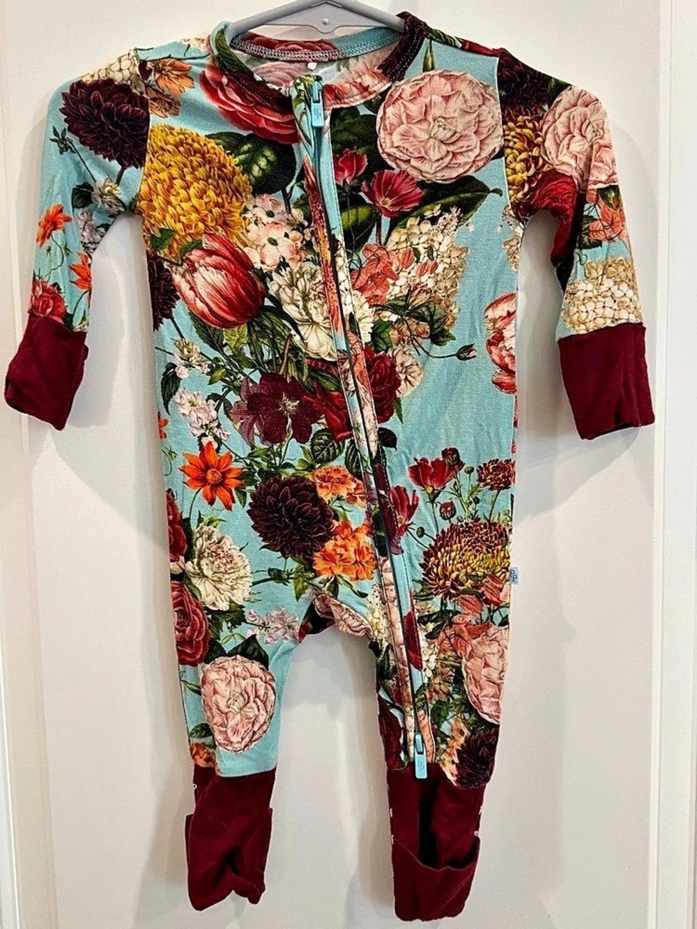 Posh Peanut Floral Baby Footie NB